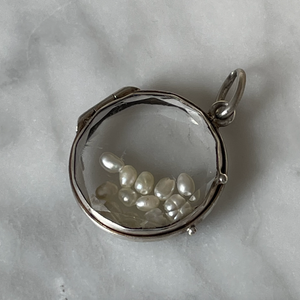 Sterling Silver & Rock Crystal Shaker with Pearls