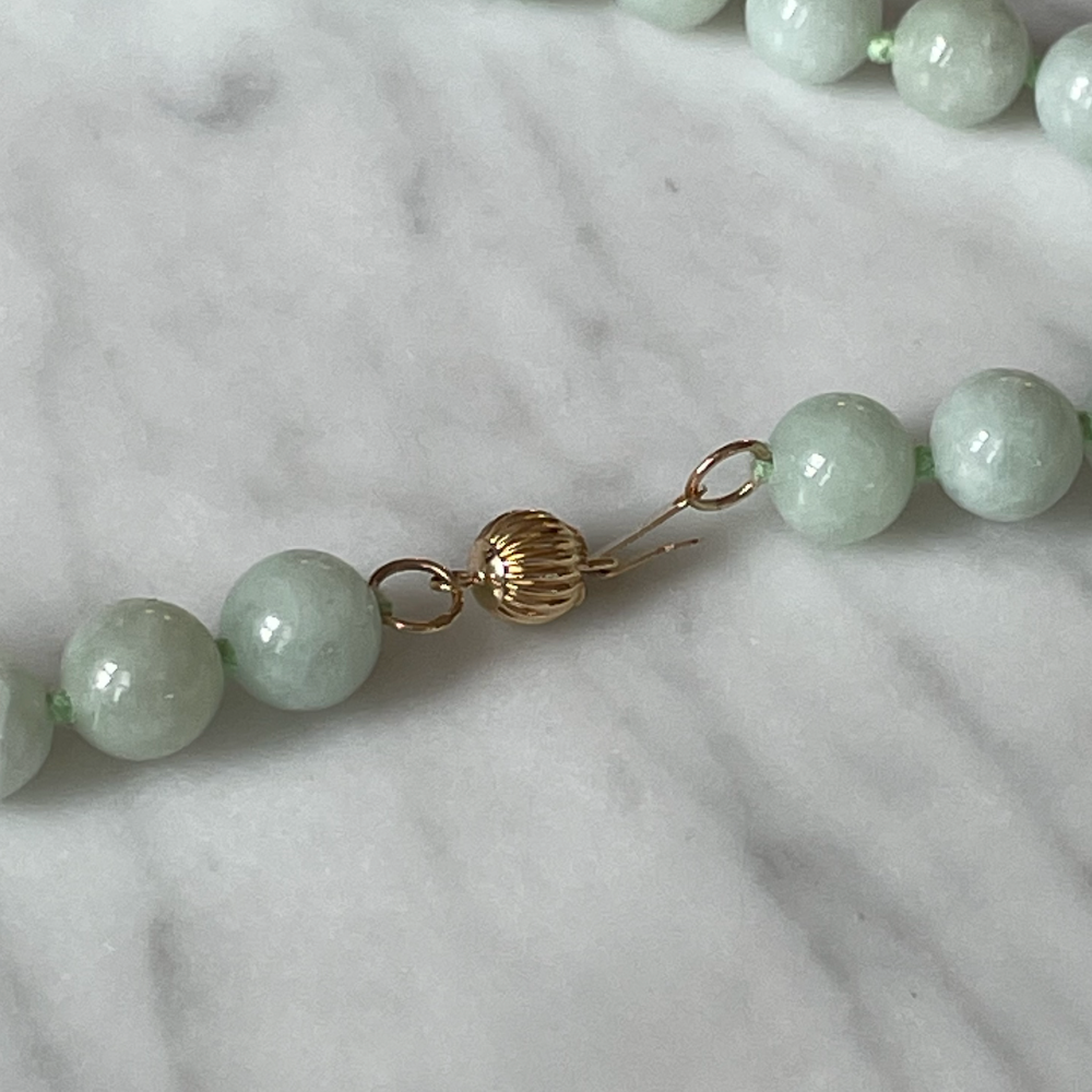 Gold and Nephrite Jade Necklace