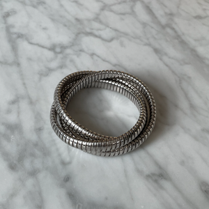 Silver Triple Tubogas Bracelet