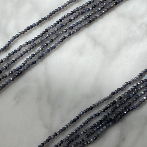 Adjustable 5 Strand Sapphire Beaded Necklace