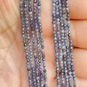 Adjustable 5 Strand Sapphire Beaded Necklace